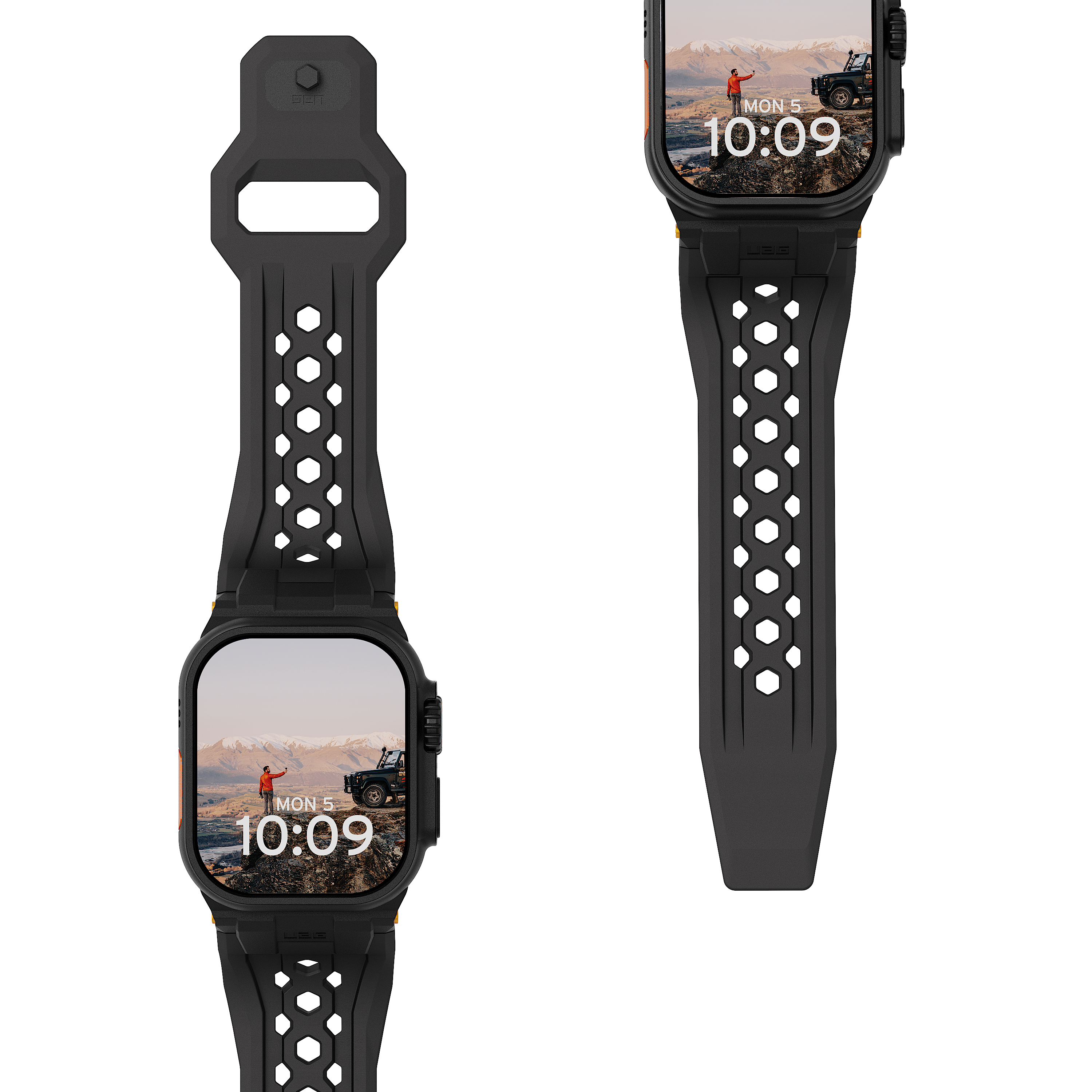 Monarch Strap for Apple Watch - Black/Black Titanium