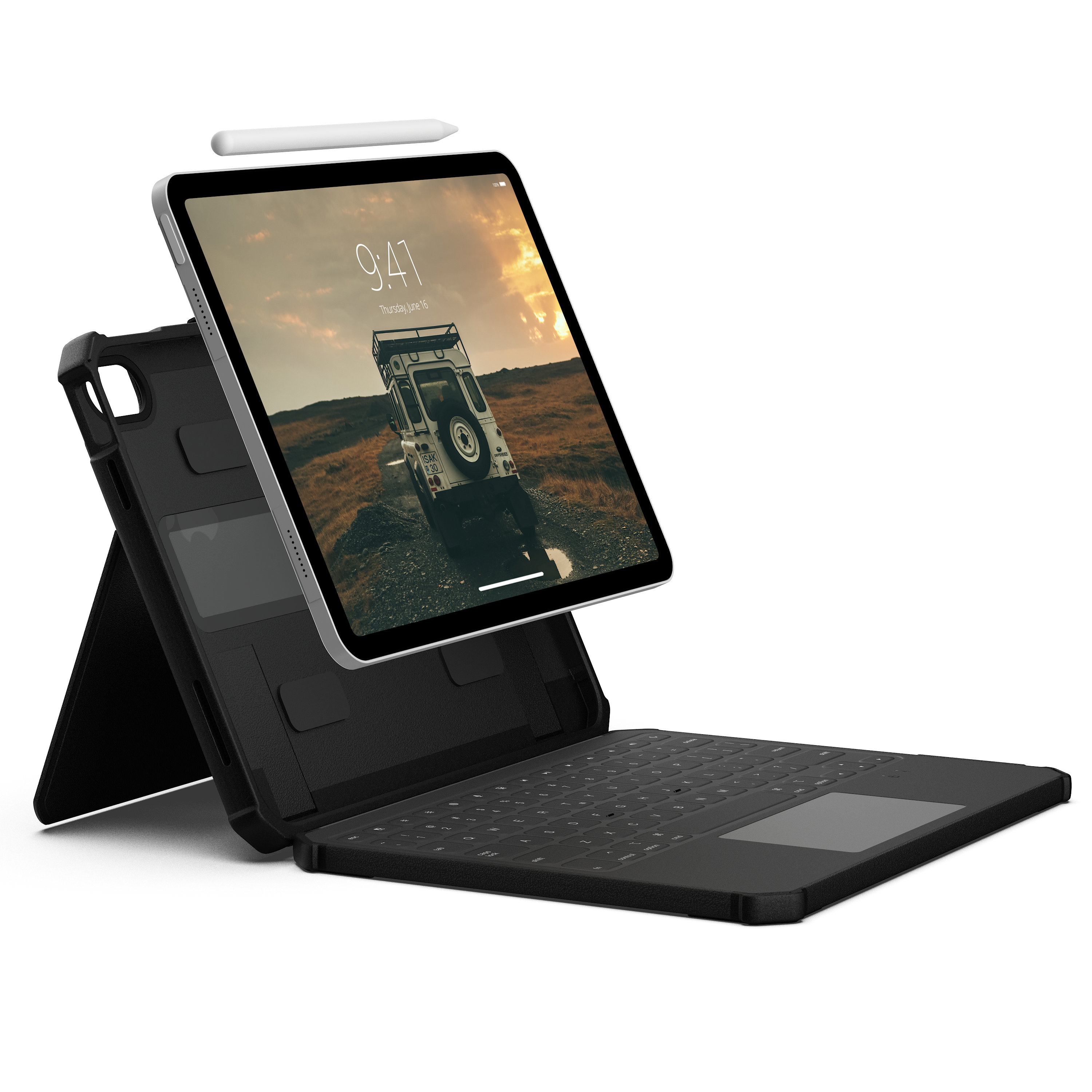 Rugged USB-C Keyboard iPad 11" (A16)(11th Gen, 2025) Folio Hülle - Black