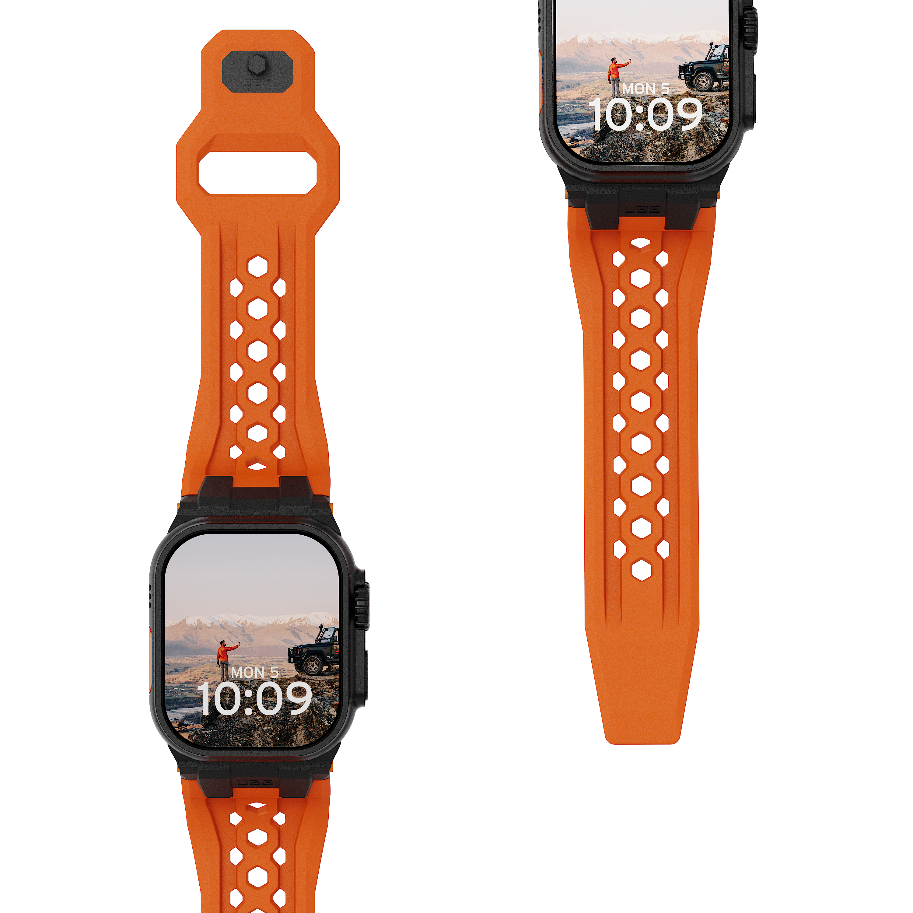 Monarch Strap for Apple Watch - Orange/Black Titanium