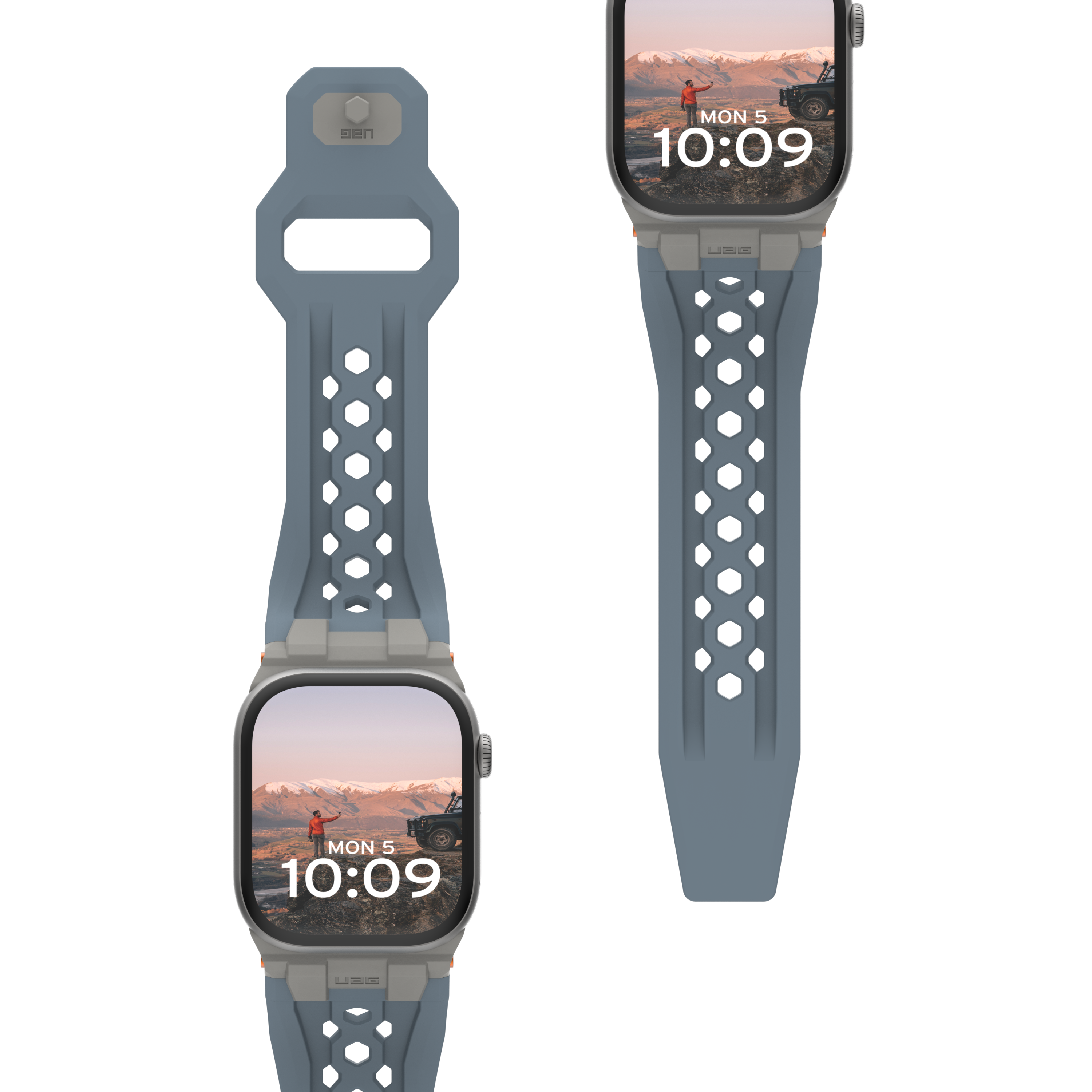 Monarch Strap for Apple Watch - Cloud Blue/Titanium