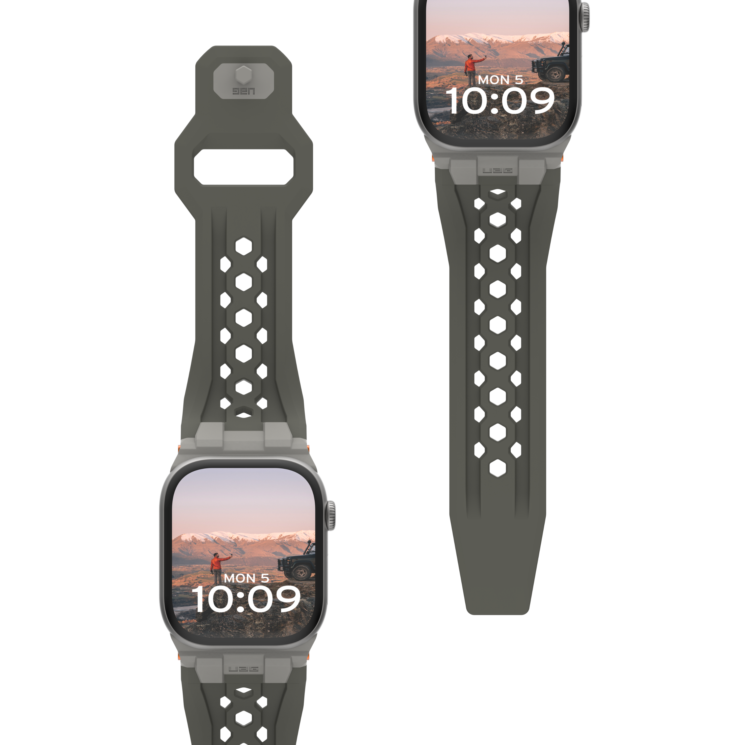 Monarch Strap for Apple Watch - Olive/Titanium