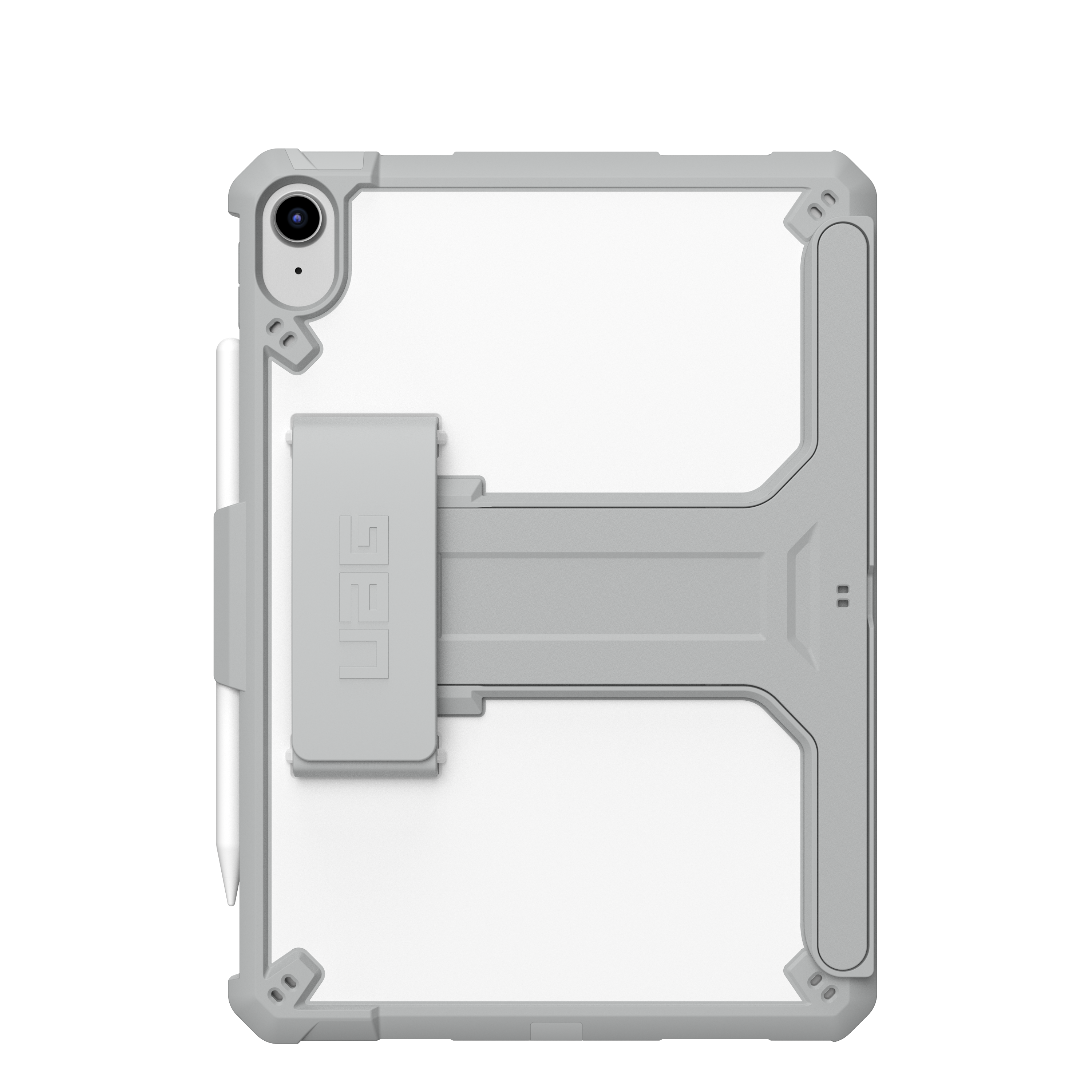 Scout Healthcare iPad 11" (A16) (11th Gen, 2025) with Kickstand & Hand Strap Hülle - White/Grey
