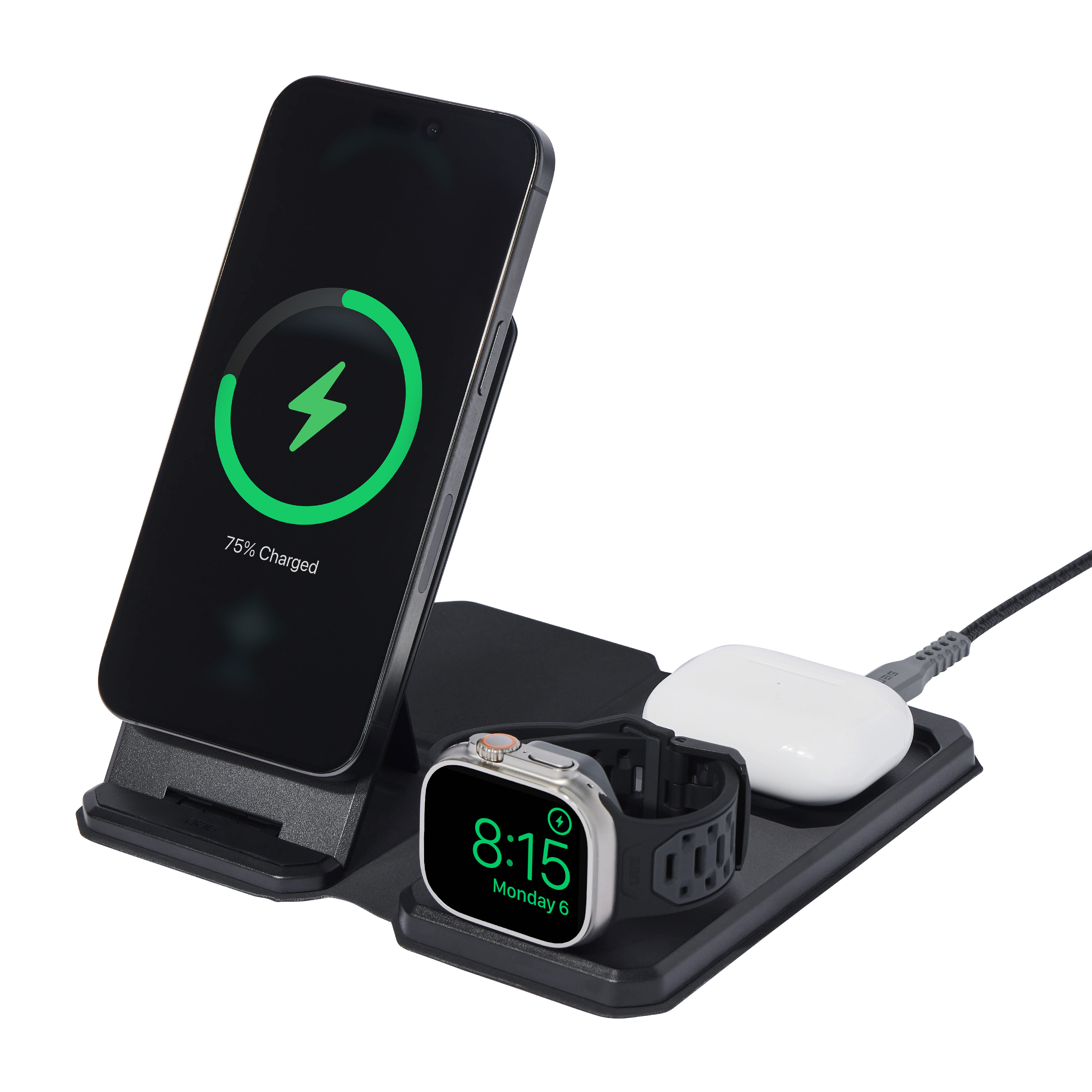 SRGE 3-in-1 Travel/Desktop Charger + Hülle