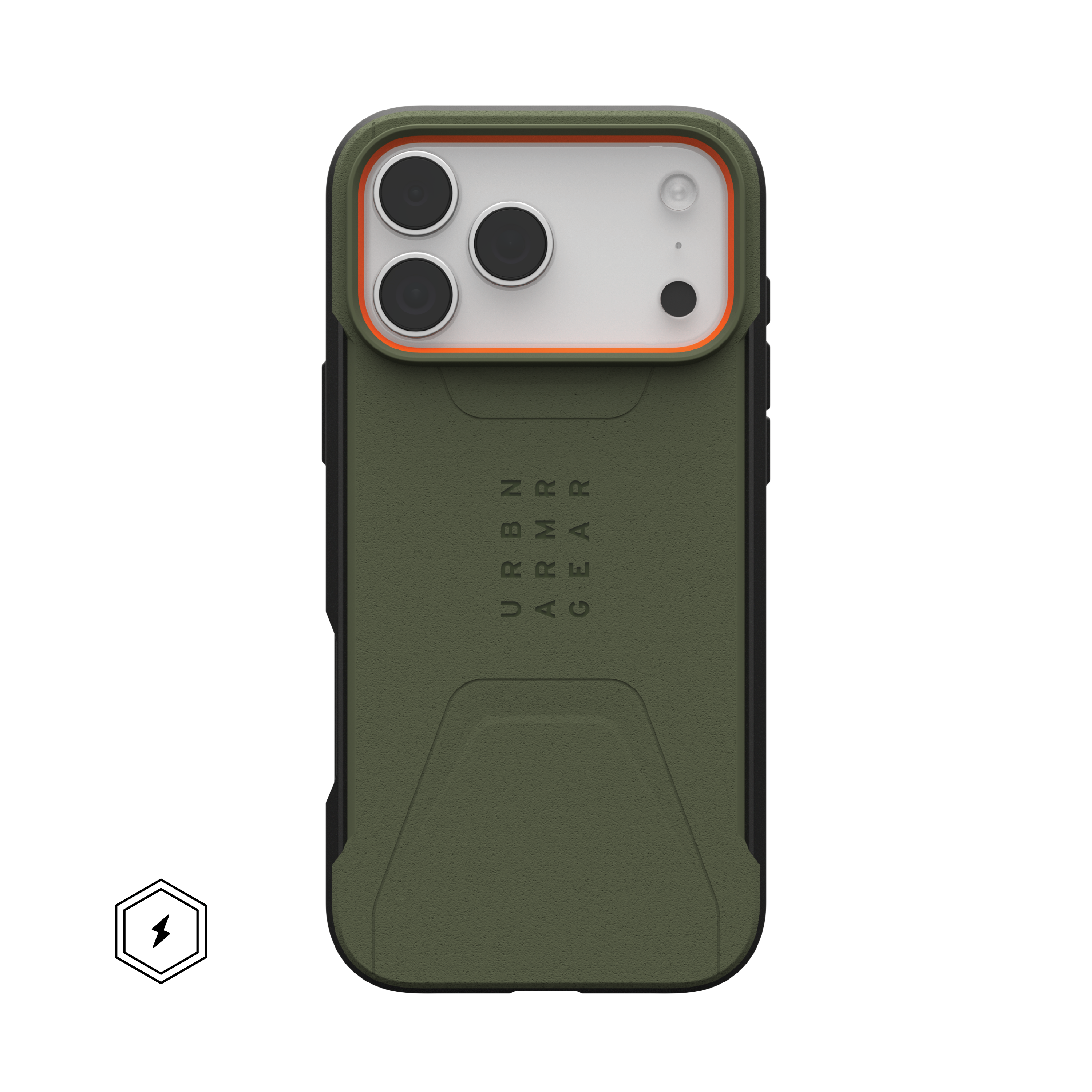 Civilian iPhone 17 Pro Max Hülle - Olive/Orange