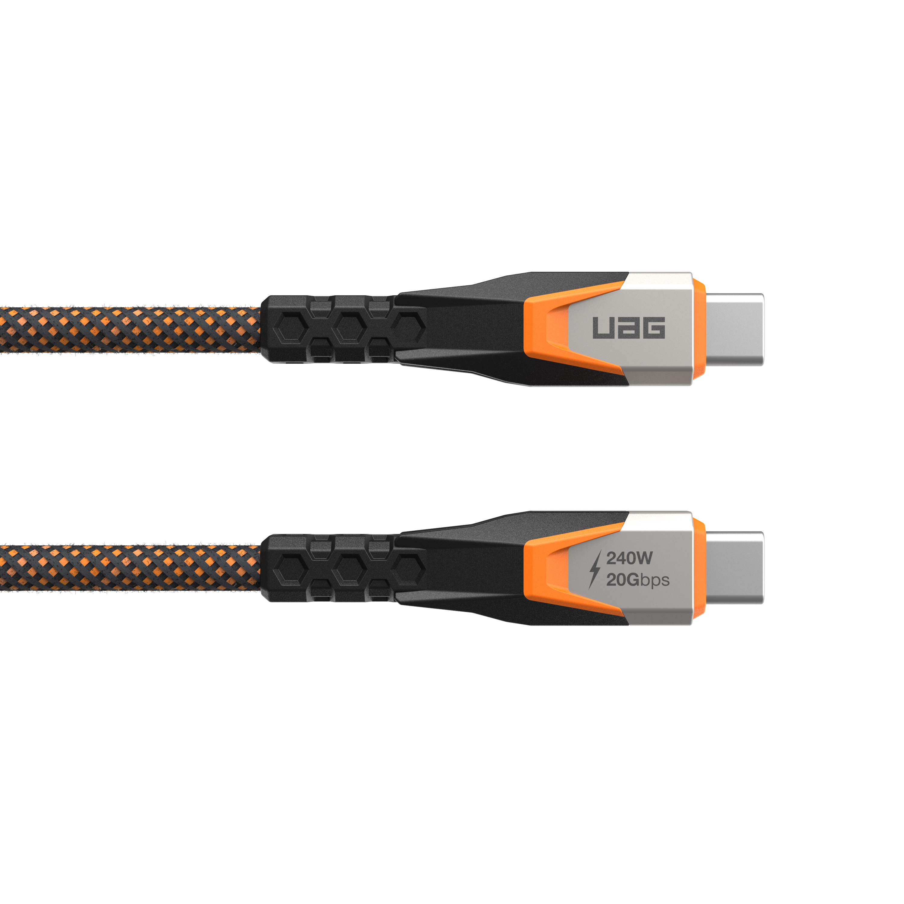 SRGE 3.2 USB-C 20Gbps 240W Power Cable - Black/Orange